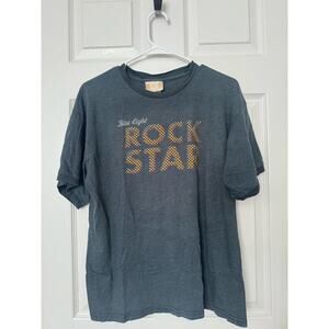 Blue Light Rock Star Graphic T-Shirt Sz: large